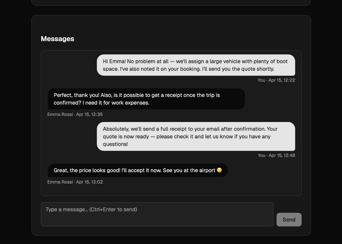 Messaging and notifications