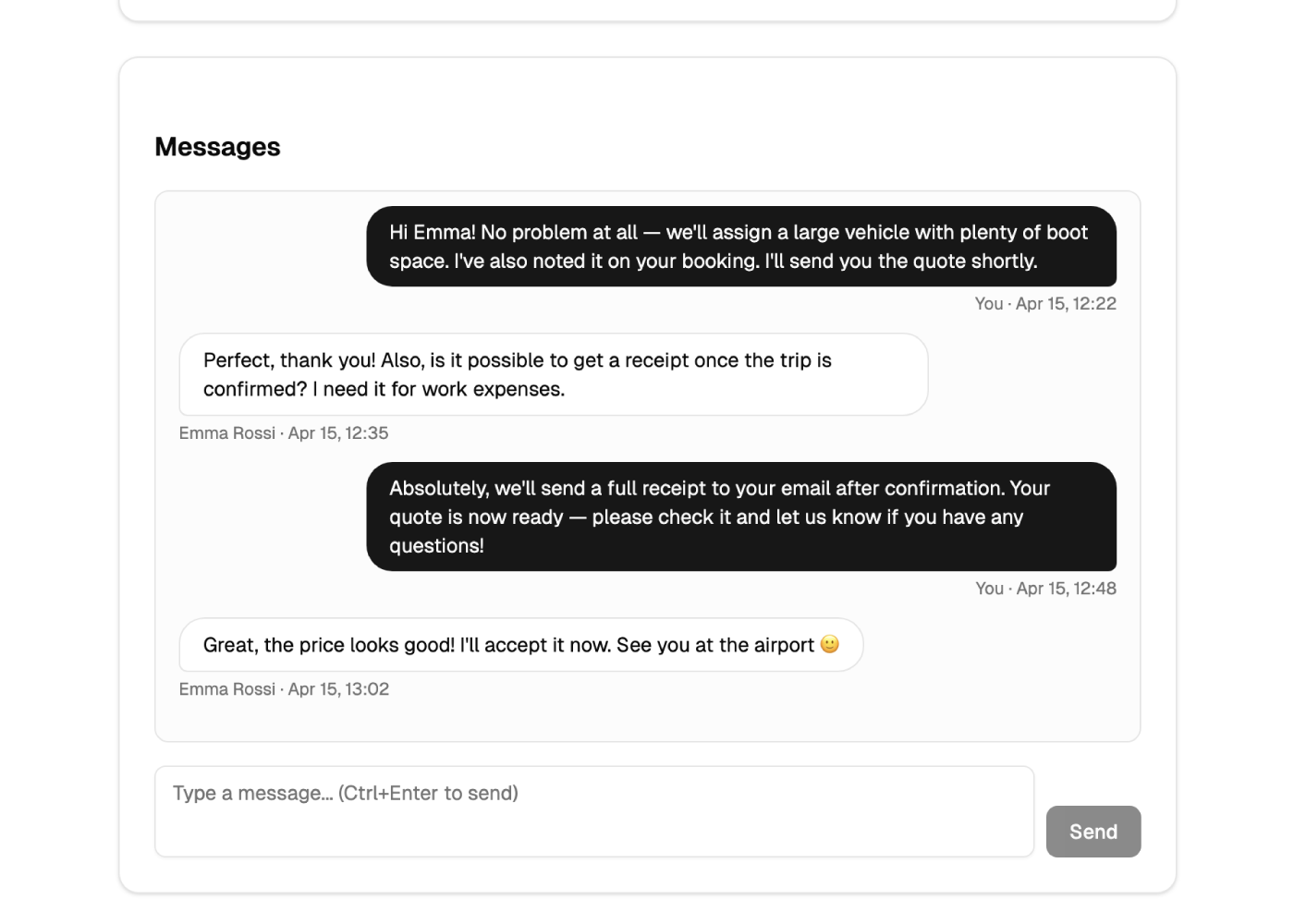 Messaging and notifications
